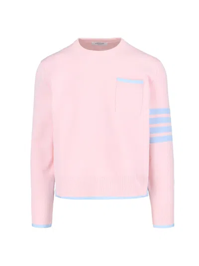 Thom Browne '4-bar' Sweater In Pink