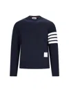 Thom Browne Classic Sweatshirt In Classic Loopback With Engineered 4 Bar