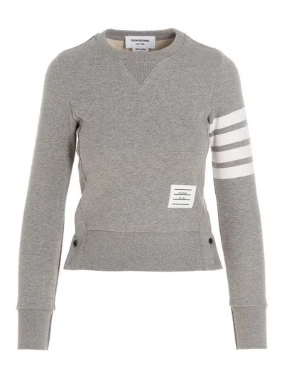 Thom Browne 4 Bar Sweatshirt In Gray