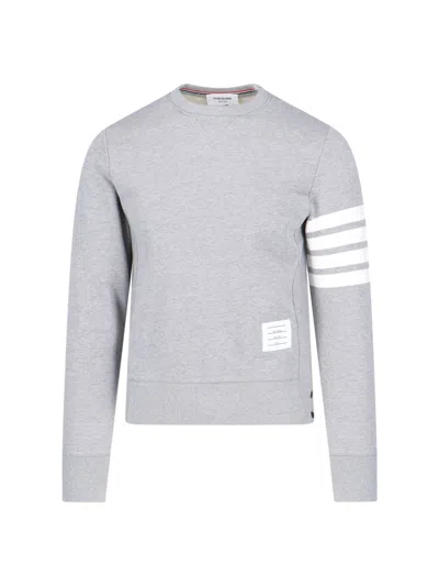 Thom Browne 4-bar Sweatshirt In Grey