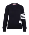Thom Browne 4-bar Sweatshirt In Navy Blue