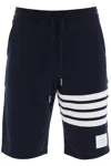 Thom Browne 4-bar Plain Weave Suiting Shorts In Blue