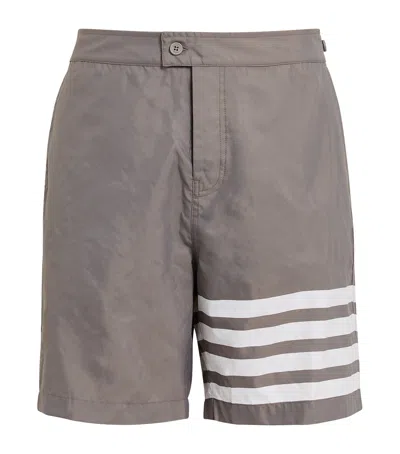 Thom Browne 4-bar Swim Shorts In Grey