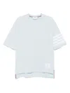 Thom Browne 4-bar Cotton Jersey T-shirt In Blue