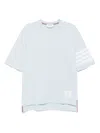 Thom Browne 4-bar Cotton Jersey T-shirt In Blue