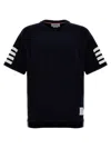 Thom Browne 4 Bar T-shirt Blue In Blue