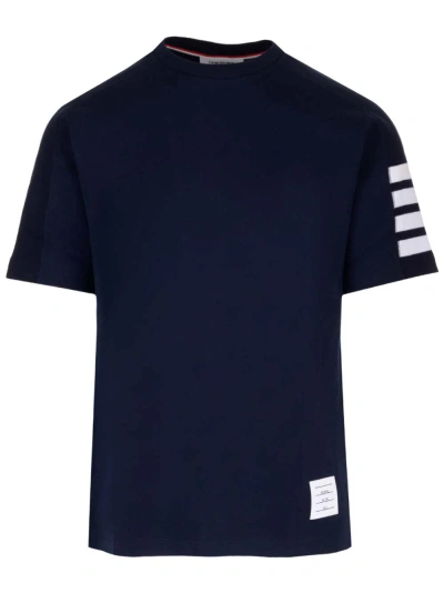Thom Browne 4-bar T-shirt In Blue
