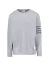 Thom Browne '4-bar' T-shirt In Gray