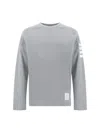 Thom Browne Gray 4-bar Stripe Long Sleeve T-shirt In Lt Grey