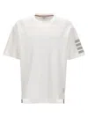Thom Browne 4-bar Stripes Crewneck T-shirt In White