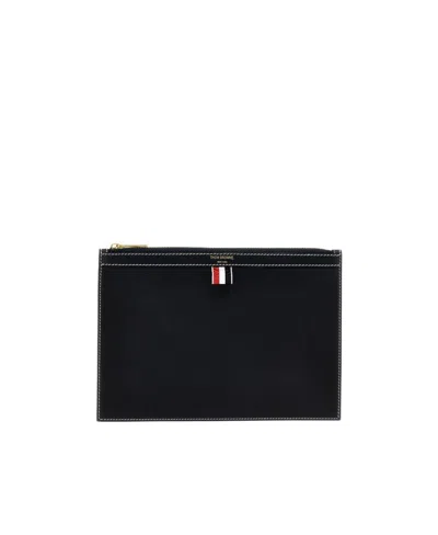 Thom Browne 4-bar Tab Document Holder In Black