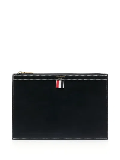 Thom Browne Dokumentenmappe Mit Streifen In Blue