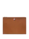 Thom Browne 4-bar Tab Document Holder In Brown