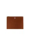 Thom Browne Brown Leather Document Case In Brown
