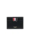 Thom Browne 4-bar Tab Logo Printed Cardholder In Black