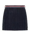 Thom Browne Thigh Length Side Tab Skirt In Black