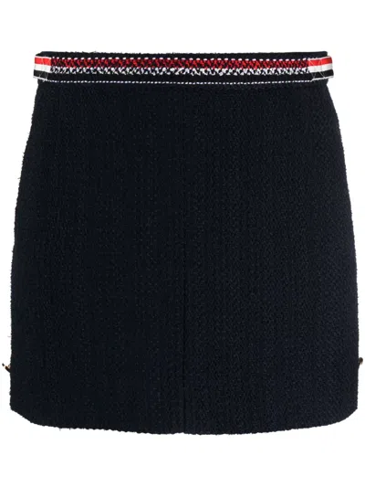 THOM BROWNE 4 BAR-TAB TWEED MINISKIRT