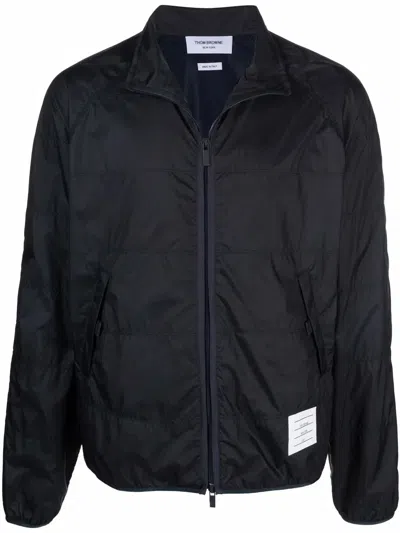 Thom Browne 4-bar Tag Lightweight Jacket In Blue