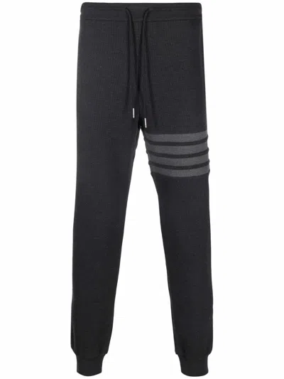 Thom Browne 4-bar Tapered Track Pants In Grey