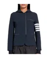 Thom Browne 4-bar Tech Compression Zip-up Jacket In Black