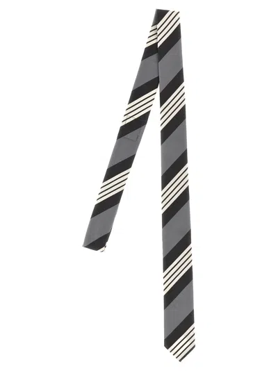 Thom Browne 4 Bar Tie In Gray