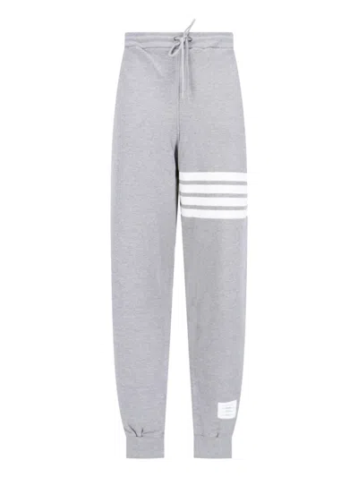 Thom Browne '4-bar' Track Pants In Gray