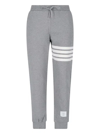 THOM BROWNE THOM BROWNE '4-BAR' TRACK PANTS – LIGHT GREY