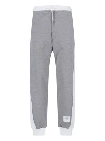 Thom Browne "4-bar" Track Pants – Light Grey In Gray
