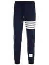 Thom Browne Pantalone Jogging Con Stampa 4bar Stripe In Blue