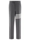 Thom Browne "4-bar" Trousers In Gray