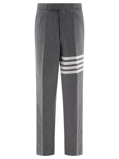 Thom Browne "4-bar" Trousers In Gray