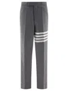 Thom Browne "4-bar" Trousers In Gray
