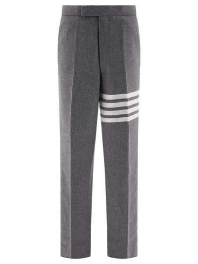 Thom Browne 4-bar Trousers In Grey