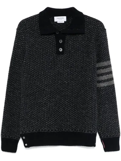 THOM BROWNE 4-BAR TWEED SWEATER - MEN'S - WOOL/MOHAIR