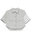 Thom Browne Shirt Cotton Blend Frayed Edges