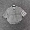 Thom Browne 4-bar Tweed Shirt