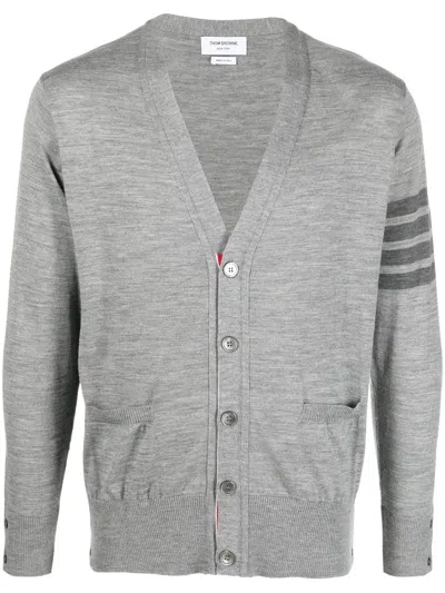 THOM BROWNE 4-BAR V-NECK CARDIGAN