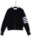 THOM BROWNE 4-BAR V-NECK CARDIGAN