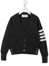 Thom Browne 4-bar V-neck Cardigan In Grey
