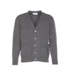 Thom Browne 4-bar Cotton Cardigan For Men In Grey