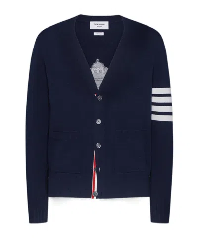Thom Browne 4-bar Virgin-wool Cardigan In Black