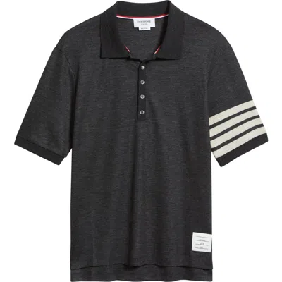 THOM BROWNE THOM BROWNE 4-BAR VIRGIN WOOL JERSEY POLO