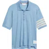 Thom Browne 4-bar Virgin Wool Jersey Polo In Blue