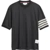 Thom Browne 4-bar Virgin Wool Jersey T-shirt In Gray