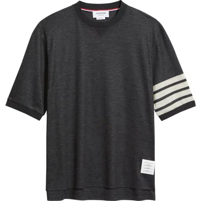THOM BROWNE THOM BROWNE 4-BAR VIRGIN WOOL JERSEY T-SHIRT