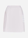 Thom Browne 4-bar Pleated Miniskirt In Light Pink
