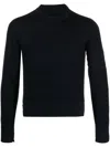 Thom Browne 4-bar Waffle-knit Jumper In 蓝色