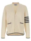Thom Browne Wool Cardigan With Striped Sleeve Detail