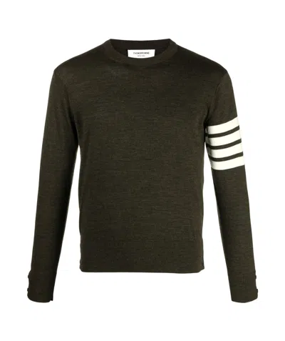 THOM BROWNE THOM BROWNE 4-BAR KNITTED CREWNECK JUMPER