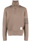 Thom Browne 4-bar Wool Jumper In Brown